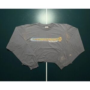 Vintage 90s Phish Butterfly Koi Long Sleeve T-shirt Cropped Large Band Tee